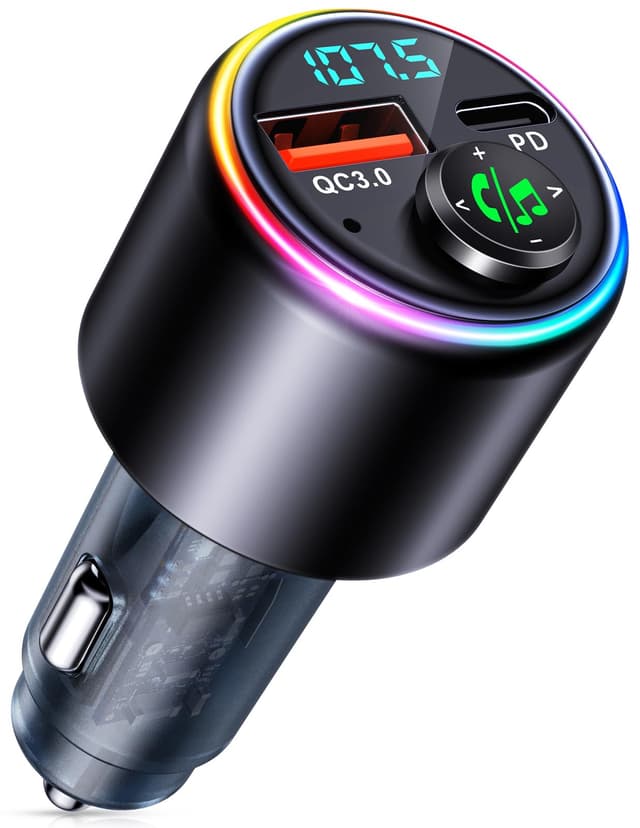 CIRYCASE Bluetooth Adapter Auto mit 7 Farben LED Lichtdesign 🚗🎶