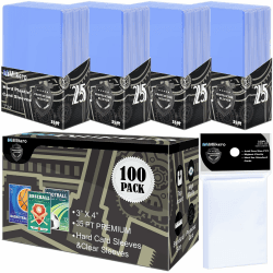🃏 Mlikero 100 Stück Hartkartenhüllen mit UV-Schutz - Transparente Kartenschutzhüllen 🃏 Angebot bei HelloDeals