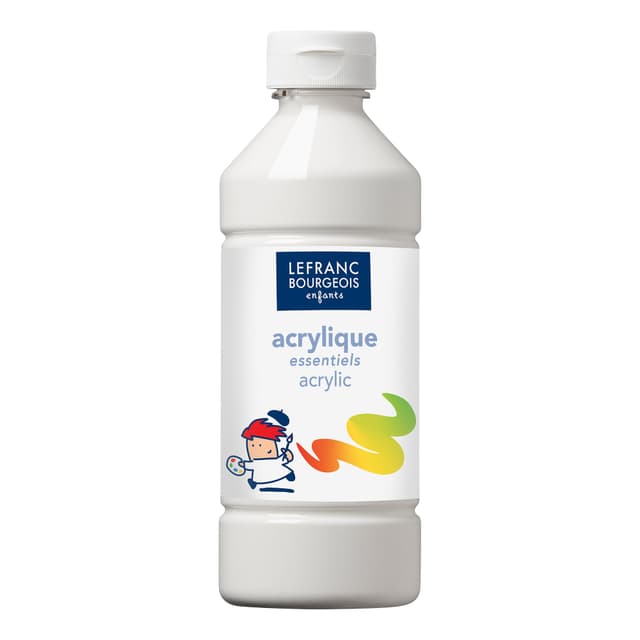 Lefranc & Bourgeois "Value Serie" Kinder - Acrylfarben, 500ml Tube - Weiß Weiß 500 ml (1er Pack) 🎨🖌️