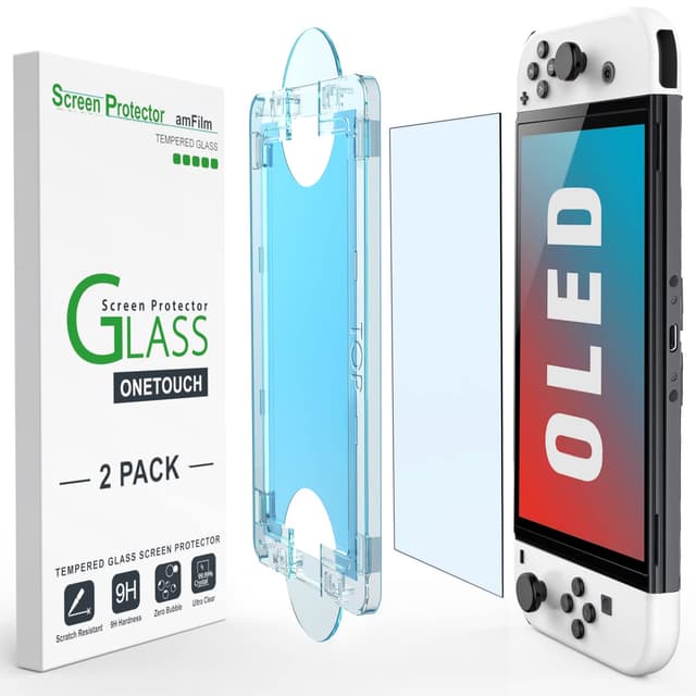 amFilm OneTouch Schutzfolie für Nintendo Switch OLED Modell 2021 🎮🔒