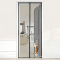🚪🪲 HOOMEE LightView Fliegengitter Tür für Balkontüren 90x210cm Schwarz 🪲🚪 Angebot bei HelloDeals