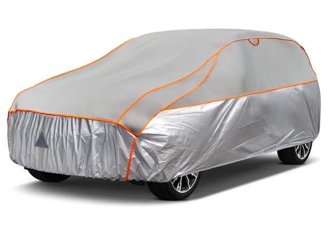 Kayme Hagelschutzplane Auto - Hagelschutz vollgarage für SUV (Bis zu 460 cm) Grau