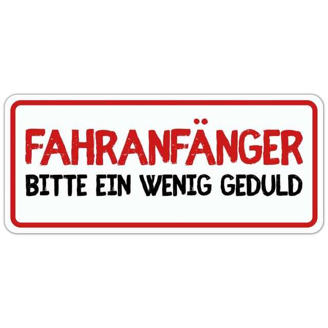 Fahranfänger Magnetschild (23x10cm) - 🚗 Geschenk zur Prüfung!