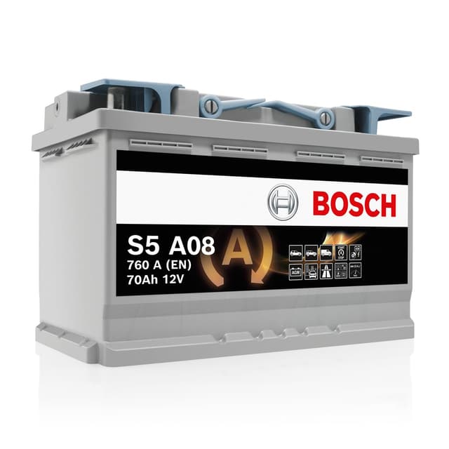 🔋🚗 Bosch S5 A08 Autobatterie 70 Ah - 760 A - 12 V, AGM Blei-Säure-Batterie