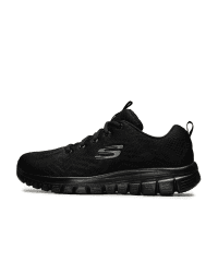 🔥 Angebot: Skechers Damen Graceful Get Connected Sneakers 39 EU Schwarz Angebot bei HelloDeals
