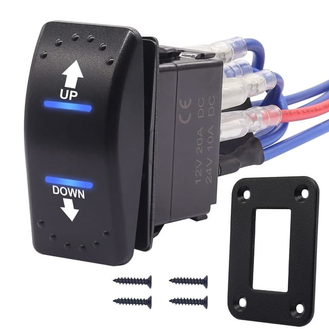 🔧 mxuteuk Polarity Reversing Momentan Wippschalter 12V 20A DC Motorsteuerung Kippschalter 🚗