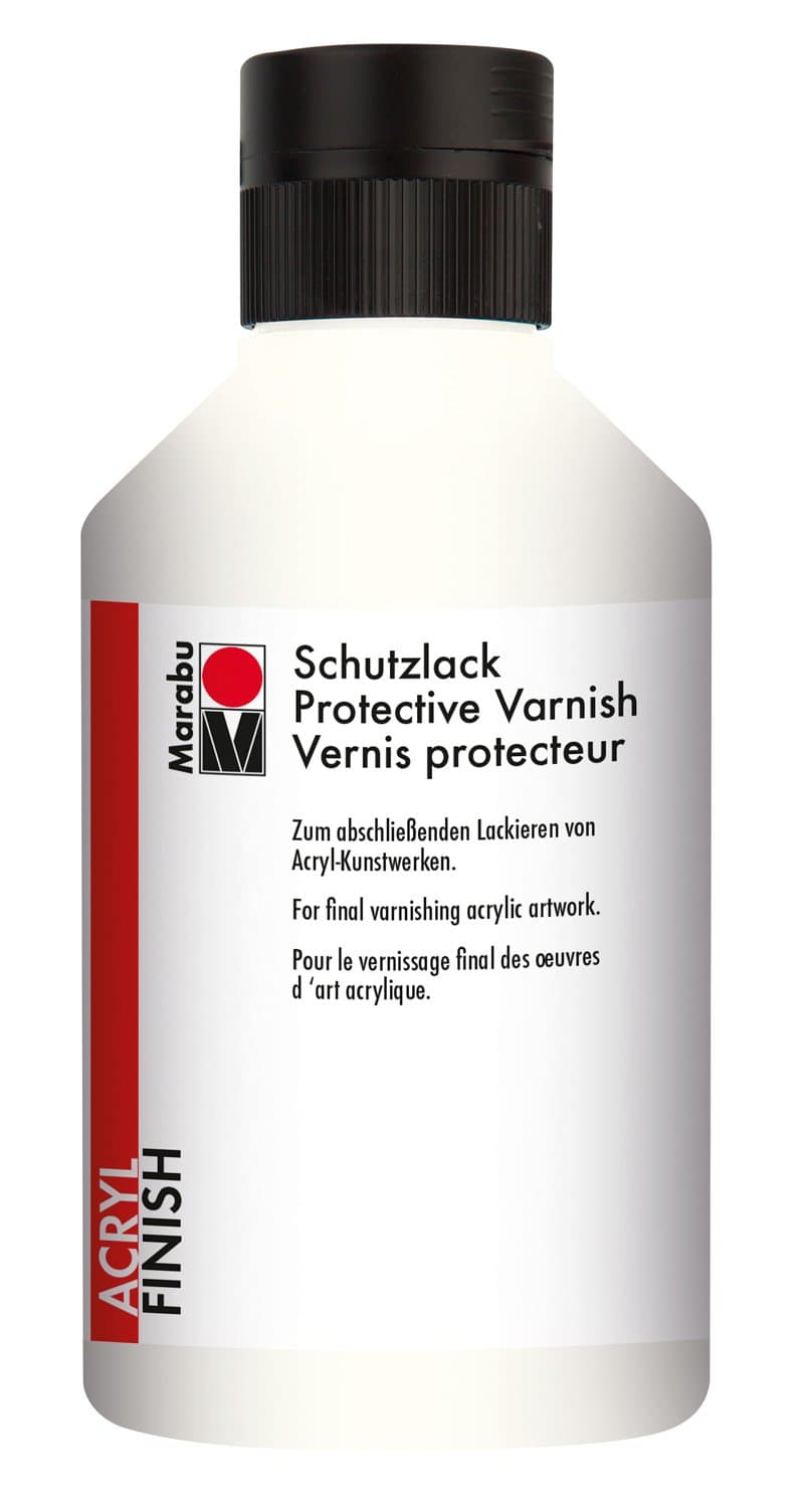 🎨 Marabu 12300013856 - Schutzlack, dünnflüssiges Acryl - Finish auf Wasserbasis, 250 ml