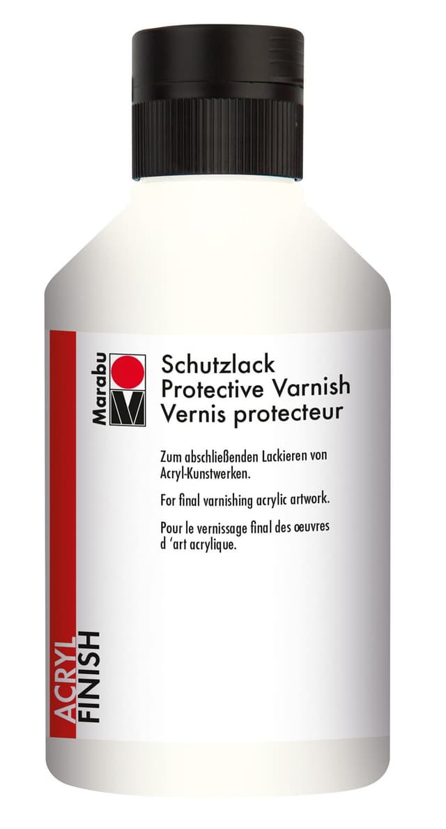 🎨 Marabu 12300013856 - Schutzlack, dünnflüssiges Acryl - Finish auf Wasserbasis, 250 ml