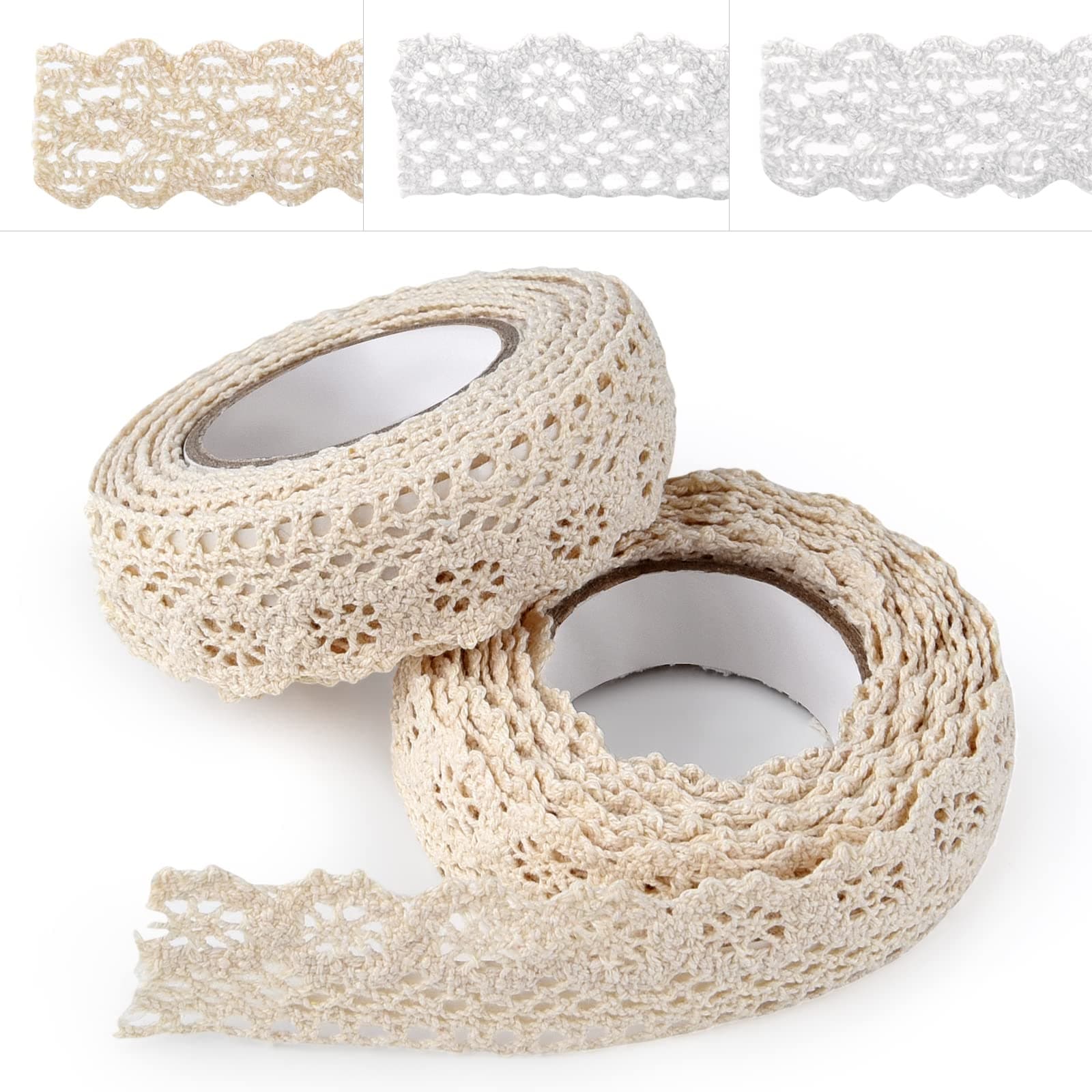 🎀 ASTARON Selbstklebende Spitze im Vintage-Stil - Beige