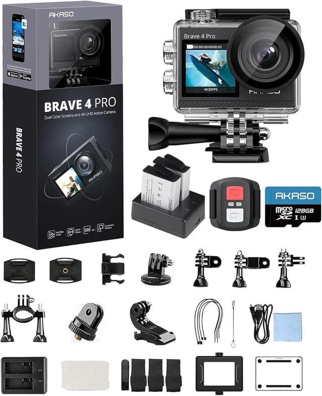 AKASO Brave 4 Pro Action Cam 4K30FPS 20MP 📷