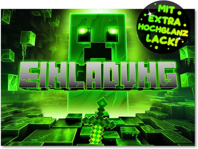 12x Gaming Einladungskarten Kindergeburtstag - Gamer Party für Jungen und Mädchen 🎮