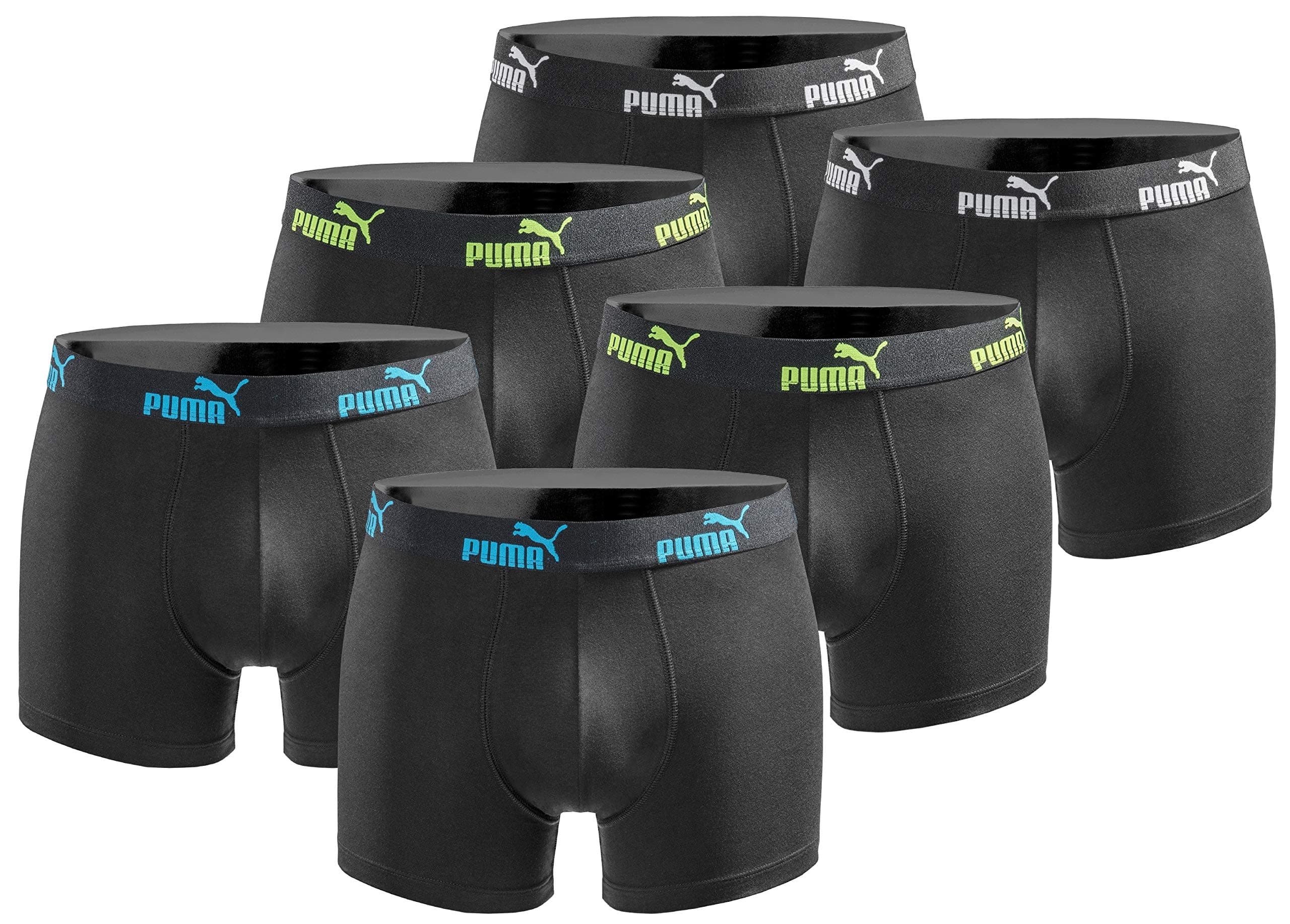 PUMA Boxershort 6er Pack Herren Basic Black Limited Edition New Tripple Black L 🩲🖤