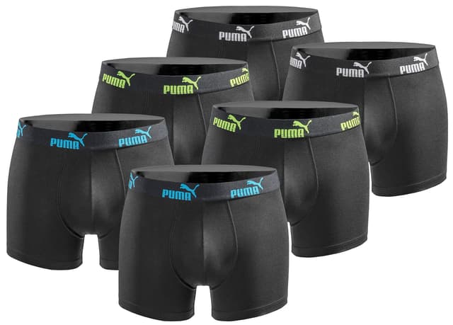 PUMA Boxershort 6er Pack Herren Basic Black Limited Edition New Tripple Black L 🩲🖤