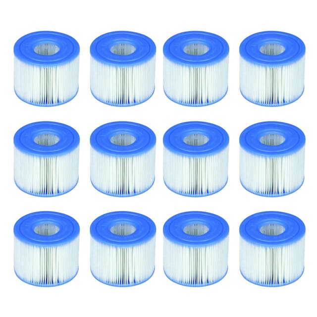 🌊 Intex 29001E B00PUZW3N2 PureSpa Typ S1 Easy Set Pool Kartuschen (12 Filter) | 2, 1 Pack, blau 12 Stück (1er Pack) 🏊