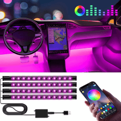 🚗 Winzwon Ambientebeleuchtung Auto Zubehör Innenraum 🌈 LED Innenraumbeleuchtung Auto Gadgets für Deko Angebot bei HelloDeals
