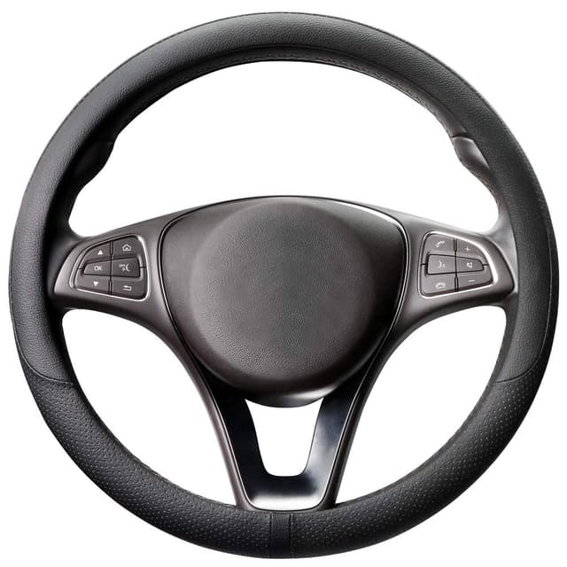 🚗🔝 COFIT Lenkradbezug für Auto Universal - Anti-Rutsch Leder Schutzhülle - Schwarz - Stil A-1