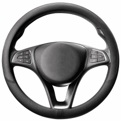 🚗🔝 COFIT Lenkradbezug für Auto Universal - Anti-Rutsch Leder Schutzhülle - Schwarz - Stil A-1
