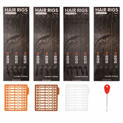 🎣 Luroad Karpfenangeln Haar-Rigs, 20-teilig Gebogen Karpfen Haken Widerhaken 🐟 Angebot bei HelloDeals
