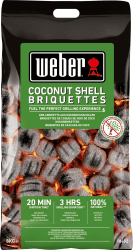🔥🥥 Weber Grill-Briketts aus Kokosnussschalen (8kg Sack) - 100% natürlich Angebot bei HelloDeals