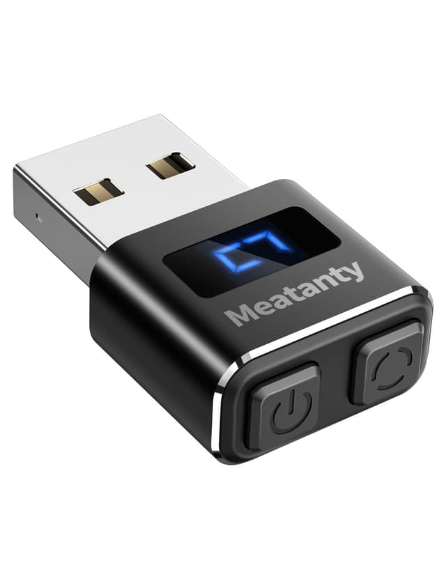 Meatanty Metall 3 Modi Maus Jiggler Schwarz 🖱️ USB Mouse Jiggler mit LED-Display und Aluminiumlegierung