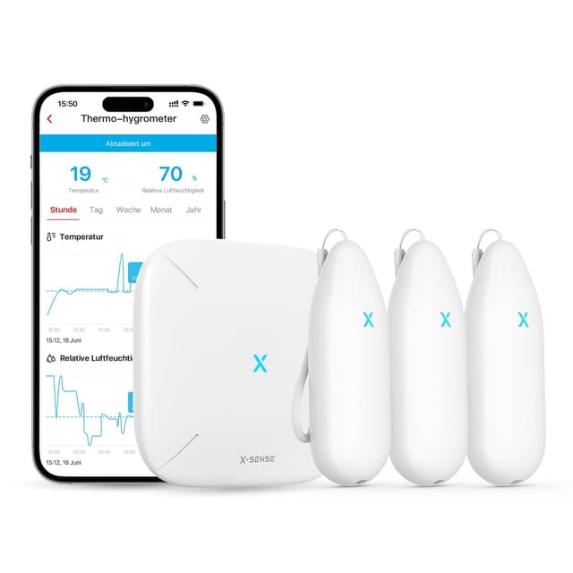 X-Sense WLAN Hygrometer Thermometer Innen - Überwachung von Temperatur und Luftfeuchtigkeit 🌡️