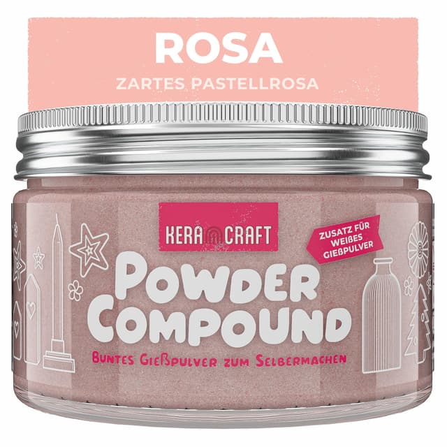 KERACRAFT Powder Compound 150g - Rosa - Bis zu 15kg buntes Gießpulver zum Selbermachen ✨🌈