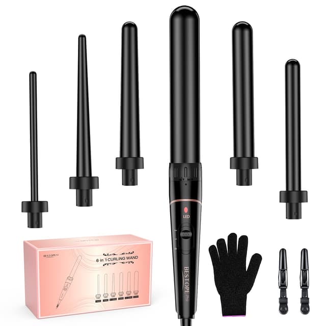 Lockenstab Set - 6 in 1 Mit Keramik Turmalin Beschichtung 🌟