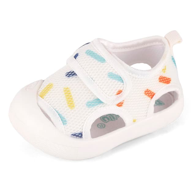 🌟 Cheerful Mario 0-3 Jahre Sport Sandalen Baby Jungen Mädchen Lauflernsandalen Kleinkinder Sommer Barfußschuhe Erste Schuhe Weiß 19 EU 🌟