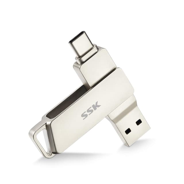 SSK USB C-Disk 128GB Speicher bis zu 200 MB/s Dual-Laufwerk Typ C + USB 3.2 Jump Flash Drive-Speicherstick