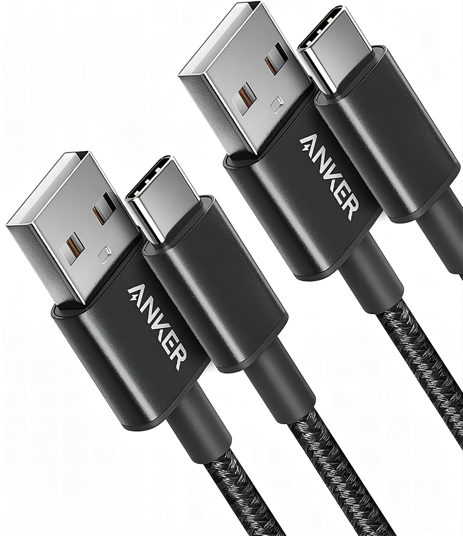 🔌📱 Anker USB C Kabel [2 Stück 0,9m] - Ladekabel Nylon Geflochten Schnellladekabel