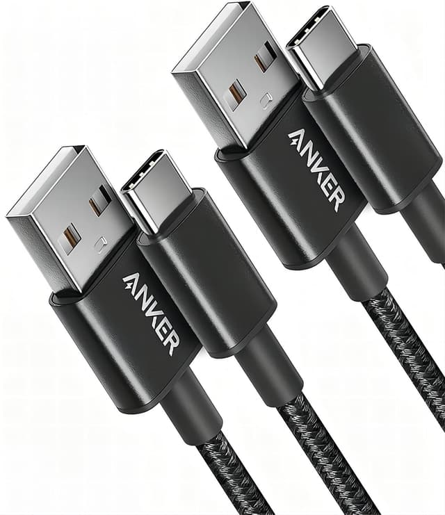 🔌📱 Anker USB C Kabel [2 Stück 0,9m] - Ladekabel Nylon Geflochten Schnellladekabel
