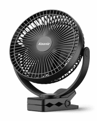 🌬️🔋 Koonie 10000 mAh Clip Ventilator | 20cm Tragbarer USB Ventilator Grow | Leise Tischventilator für Zuhause, Büro, Camping | Schwarz Angebot bei HelloDeals