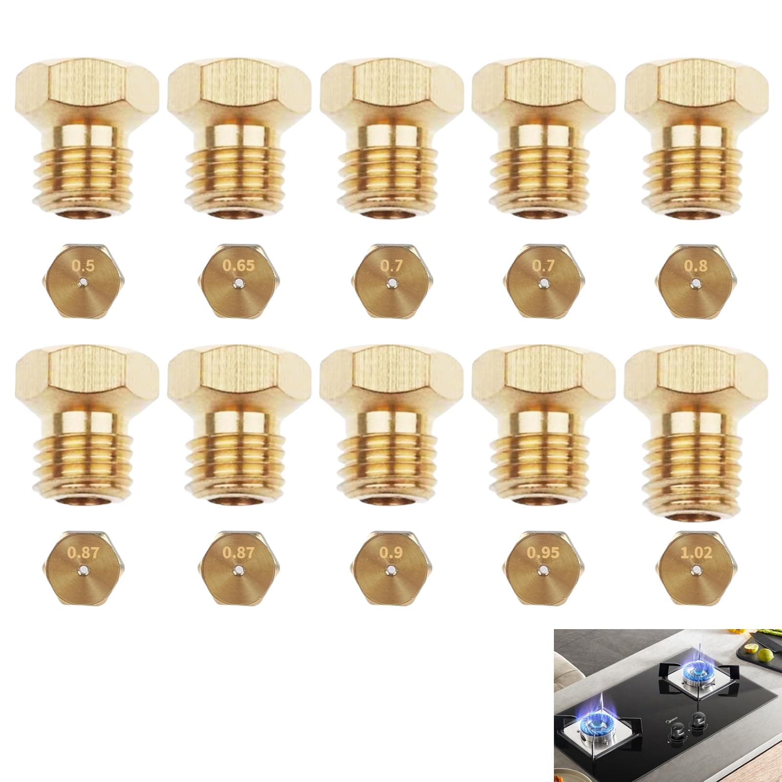 🔥 Deal des Tages! 10 PCS Universal-Gasdüsen-Einspritzdüsen Für LPG-Propangasbrenner
