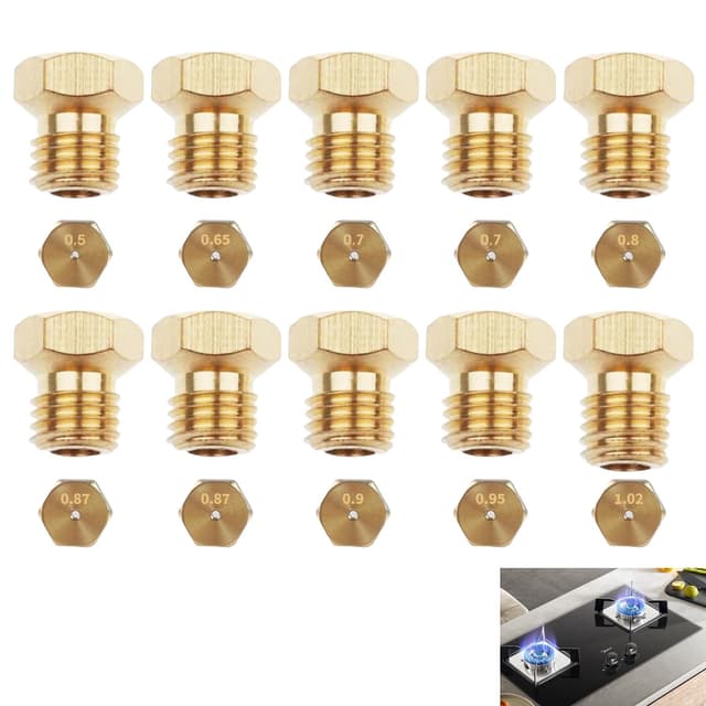 🔥 Deal des Tages! 10 PCS Universal-Gasdüsen-Einspritzdüsen Für LPG-Propangasbrenner