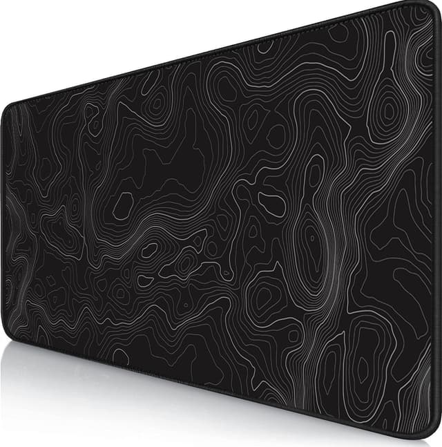 🖱️ Owege Gaming Mauspad XXL 900 x 400 mm Artistic Curve Mousepad 🎨 Groß Vernähte Kanten Wasserdicht Anti-Rutsch für PC, MacBook, Laptop