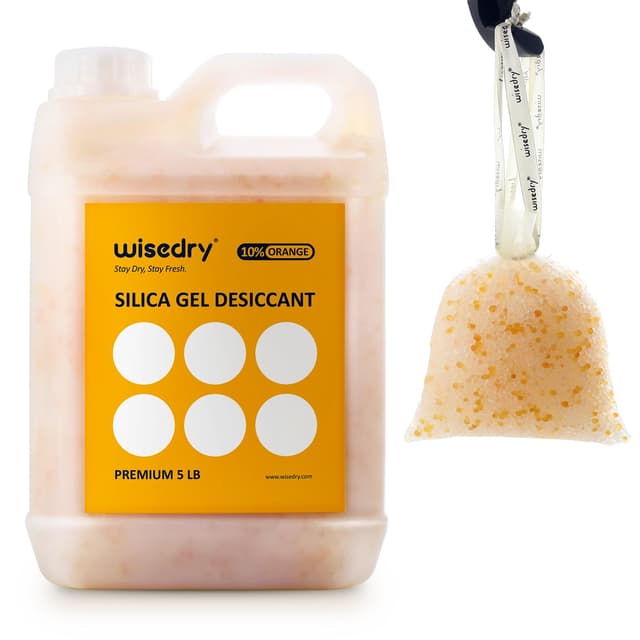 Wisedry 2.2KG Silikagel Perlen mit Farbwechsel-Indikator und 10 PC-Organza-Beuteln 🌈