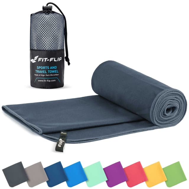 Fit-Flip Mikrofaser Handtuch - Kompaktes Sporthandtuch 🏋️‍♂️🧘‍♀️🏖️ Schnelltrocknend & Leicht