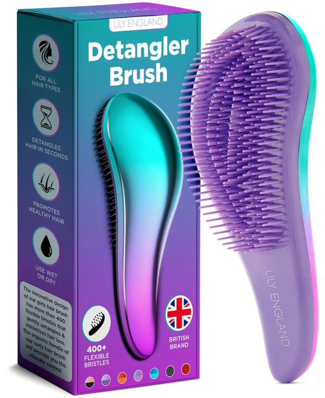 🌸 Haarbürste ohne Ziepen | Die Perfekte Detangler-Bürste für Locken, Glattes, Dickes, Dünnes Haar 🌿