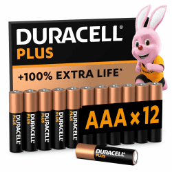 🔋 Duracell Plus Batterien AAA, 12 Stück - Langlebige Power für Haushalt und Büro 🔋 Angebot bei HelloDeals