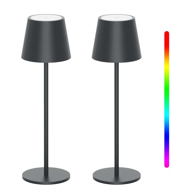 Angebot: K-Bright 2 Stück LED Dimmbare Akku Tischlampe