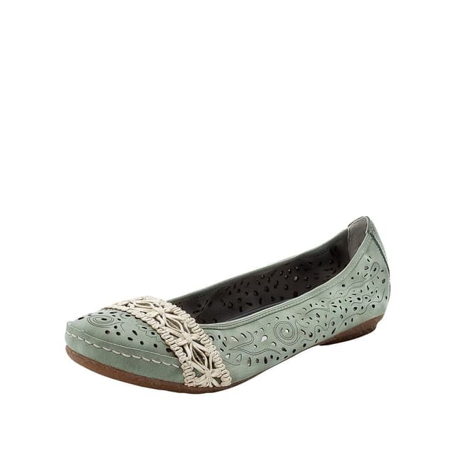 🌟 Super Deal! Rieker Damen 41466 Geschlossene Ballerinas 38 EU Grün 52! 🌟