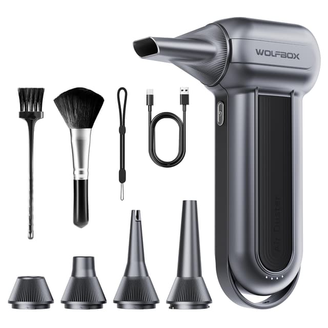 Angebot: WOLFBOX MF100 Elektrischer Luftduster-150000 U/min Super Power kabelloser Luftduster 🚀