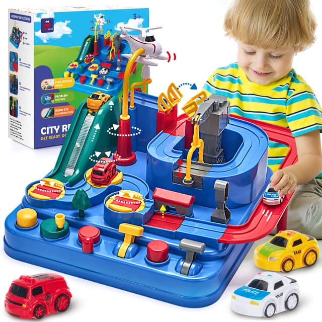 Spielzeugauto Abenteuer Set für Kinder 2-5 Jahre 🚗