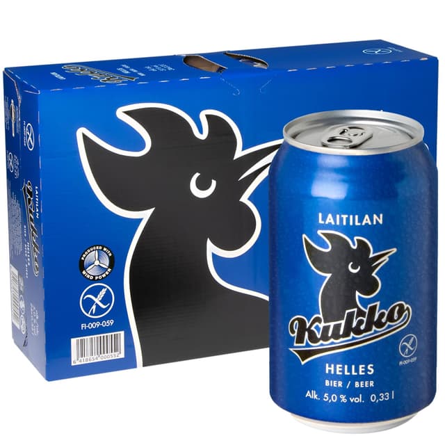 Kukko Helles Glutenfreies Bier - Partypackung mit 24 Dosen 🍻