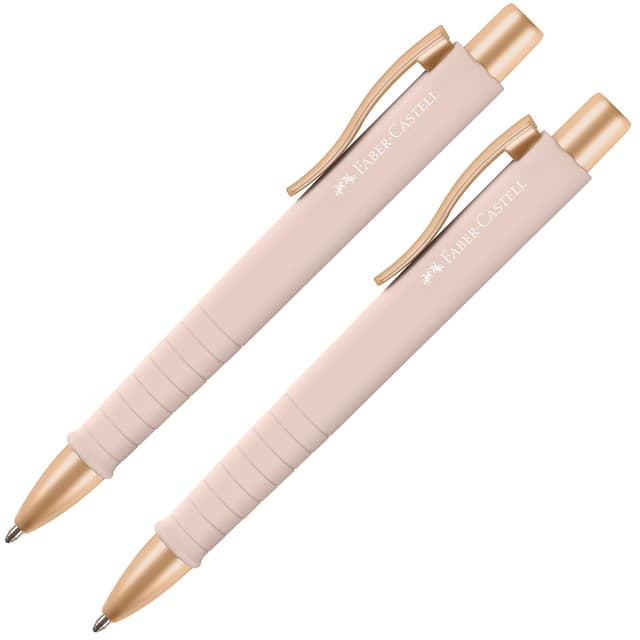 FABER-CASTELL 205092 - Kugelschreiber Poly Ball pale rose, 2 Stück 🌹✒️
