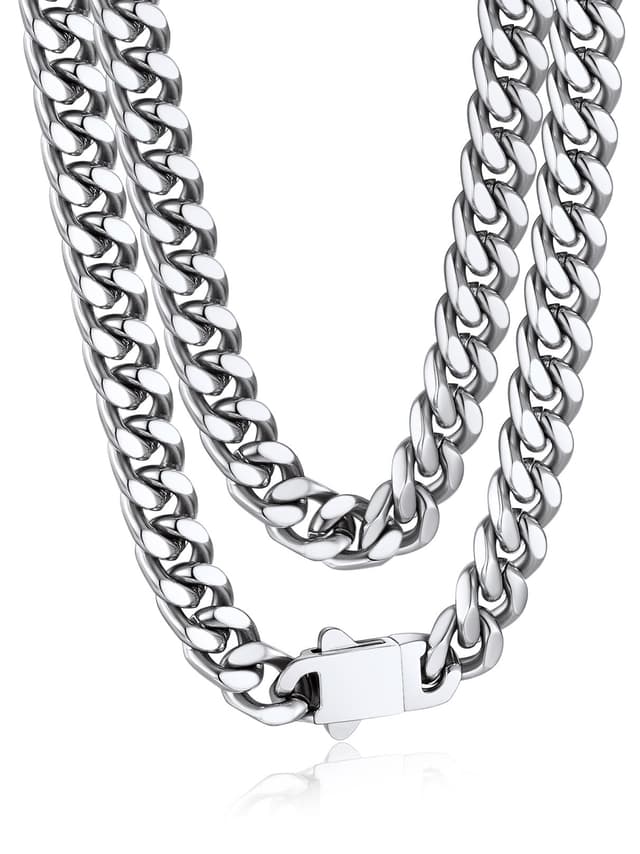 Bandmax Panzerkette Herren Damen Edelstahl Kette 7MM breit
