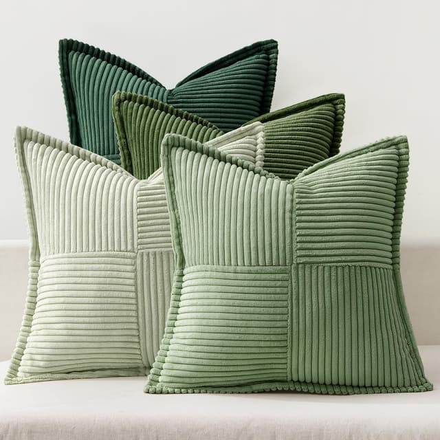 MIULEE 4er Set Kordsamt Frühling Kissenbezüge 🌿 Weich Dekokissen Dekorativ Kissenbezug Modern Kissenhülle Sofakissen Zierkissen Couchkissen