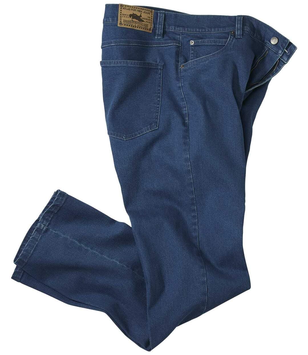 ATLAS FOR MEN - Herrenjeans Regular ✨ - Stretch-Herrenjeans - Gerader Schnitt - Herrenhosen - In großen Größen erhältlich 66 Blau