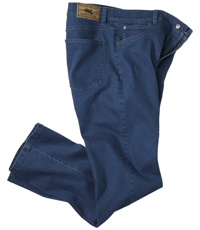 ATLAS FOR MEN - Herrenjeans Regular ✨ - Stretch-Herrenjeans - Gerader Schnitt - Herrenhosen - In großen Größen erhältlich 66 Blau