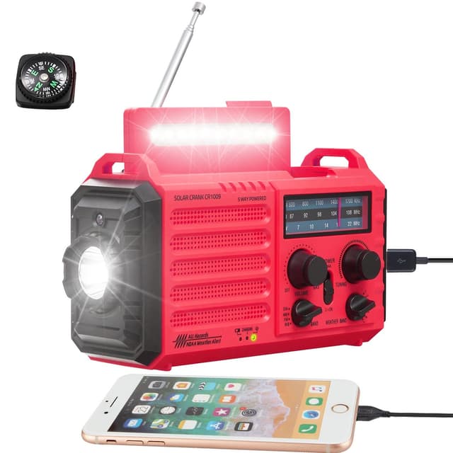 Mesqool Notfallradio Solar Kurbel Tragbares Radio 🌞📻